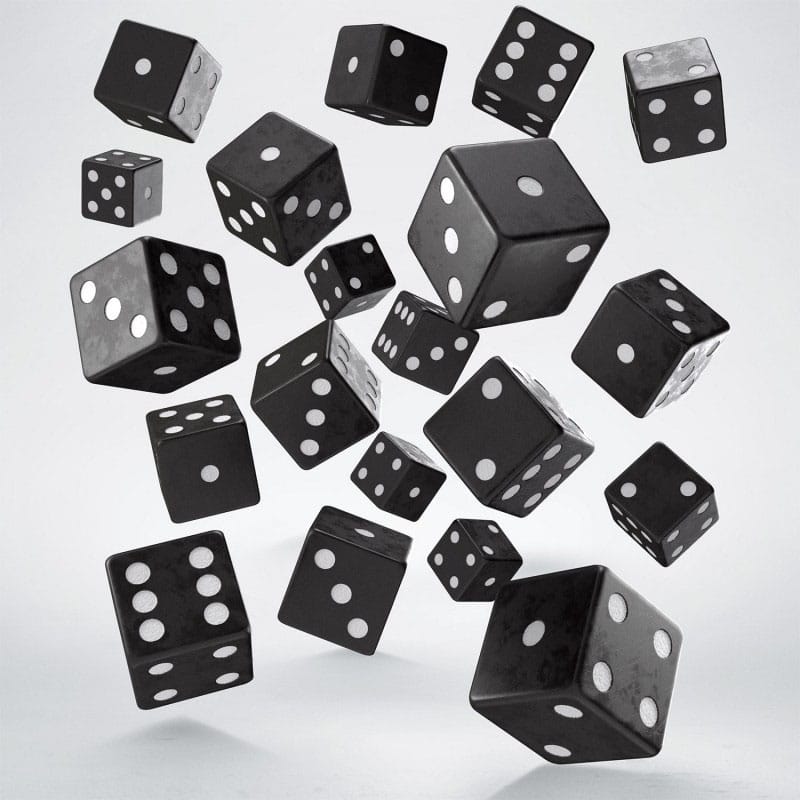 Q Workshop Dice Set Full Pack D6 Black 20 Q Workshop