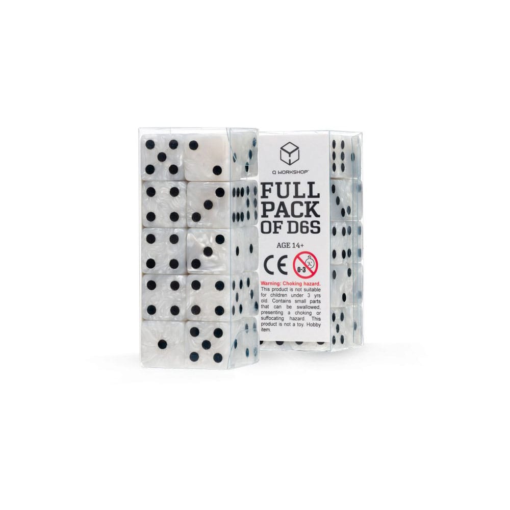 Q Workshop Dice Set Full Pack D6 Pearl 20 Q Workshop