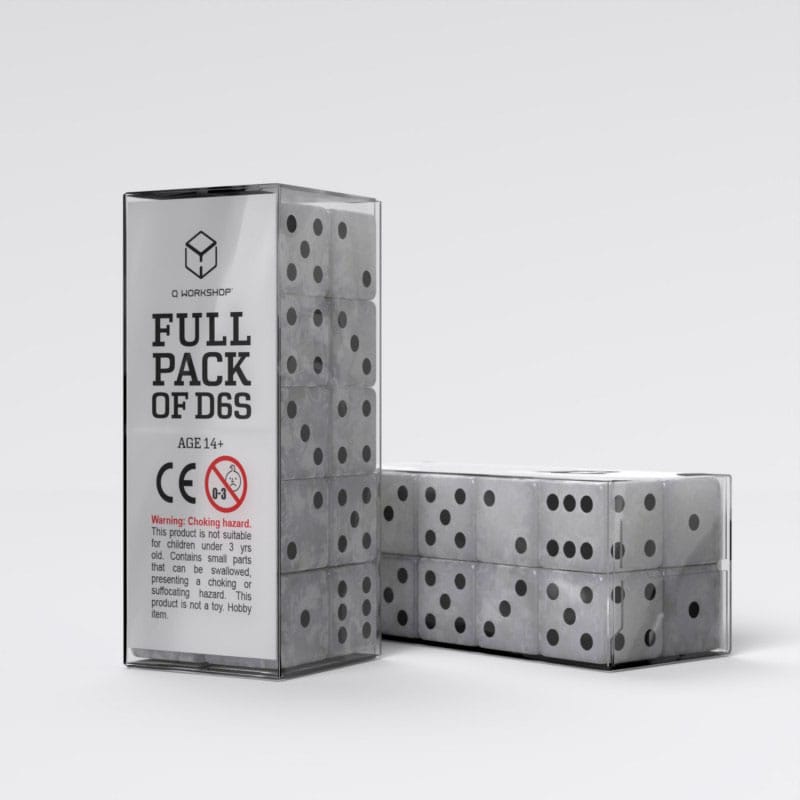 Q Workshop Dice Set Full Pack D6 Pearl 20 Q Workshop