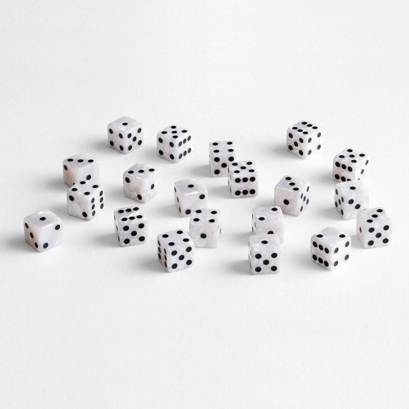Q Workshop Dice Set Full Pack D6 Pearl 20 Q Workshop