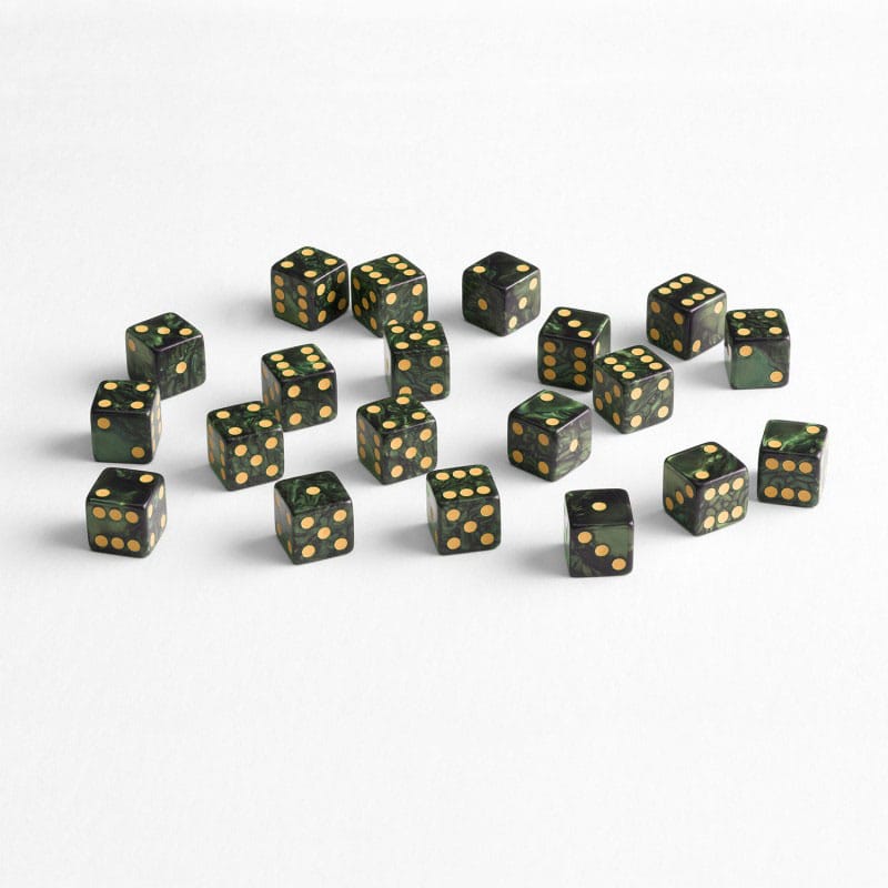 Q Workshop Dice Set Full Pack D6 Green 20 Q Workshop