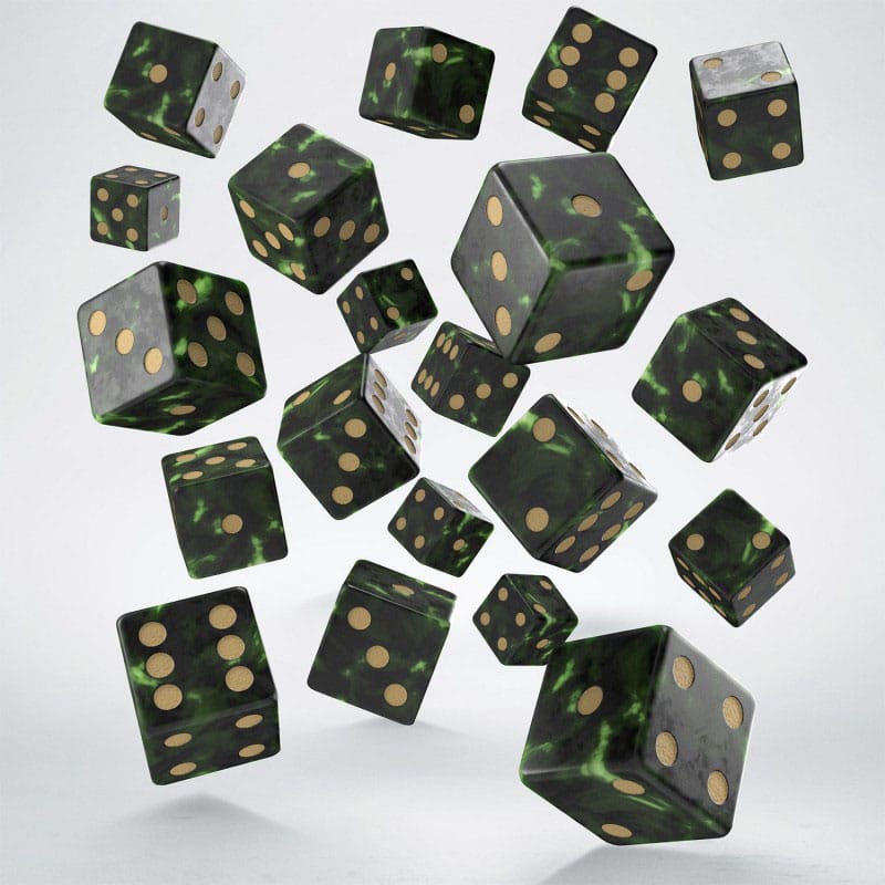 Q Workshop Dice Set Full Pack D6 Green 20 Q Workshop