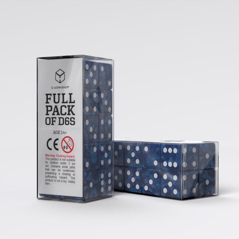 Q Workshop Dice Set Full Pack D6 Cobalt 20 Q Workshop