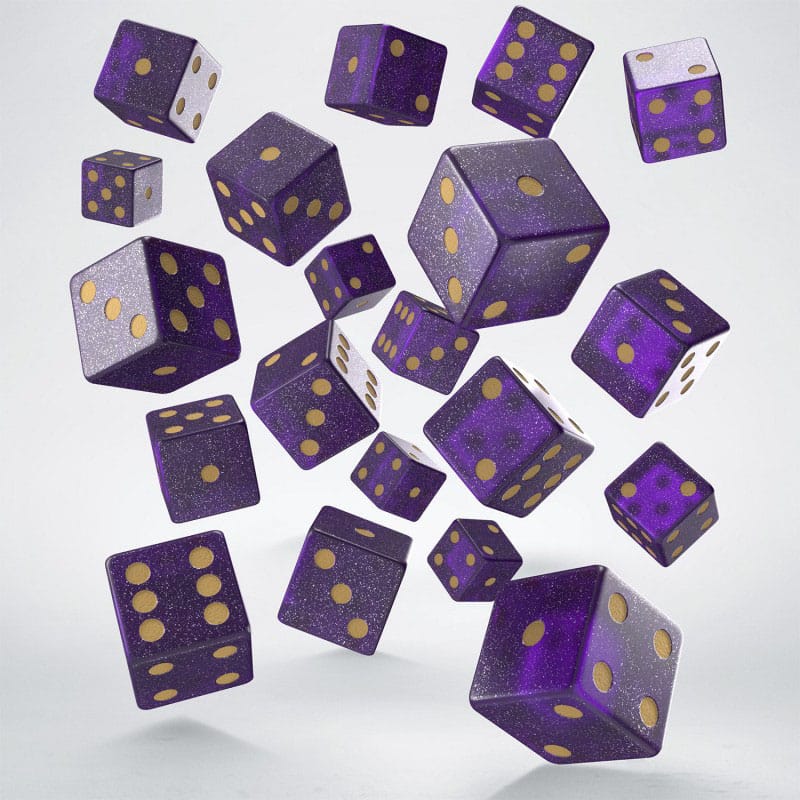 Q Workshop Dice Set Full Pack D6 Shimmering Purple 20 Q Workshop