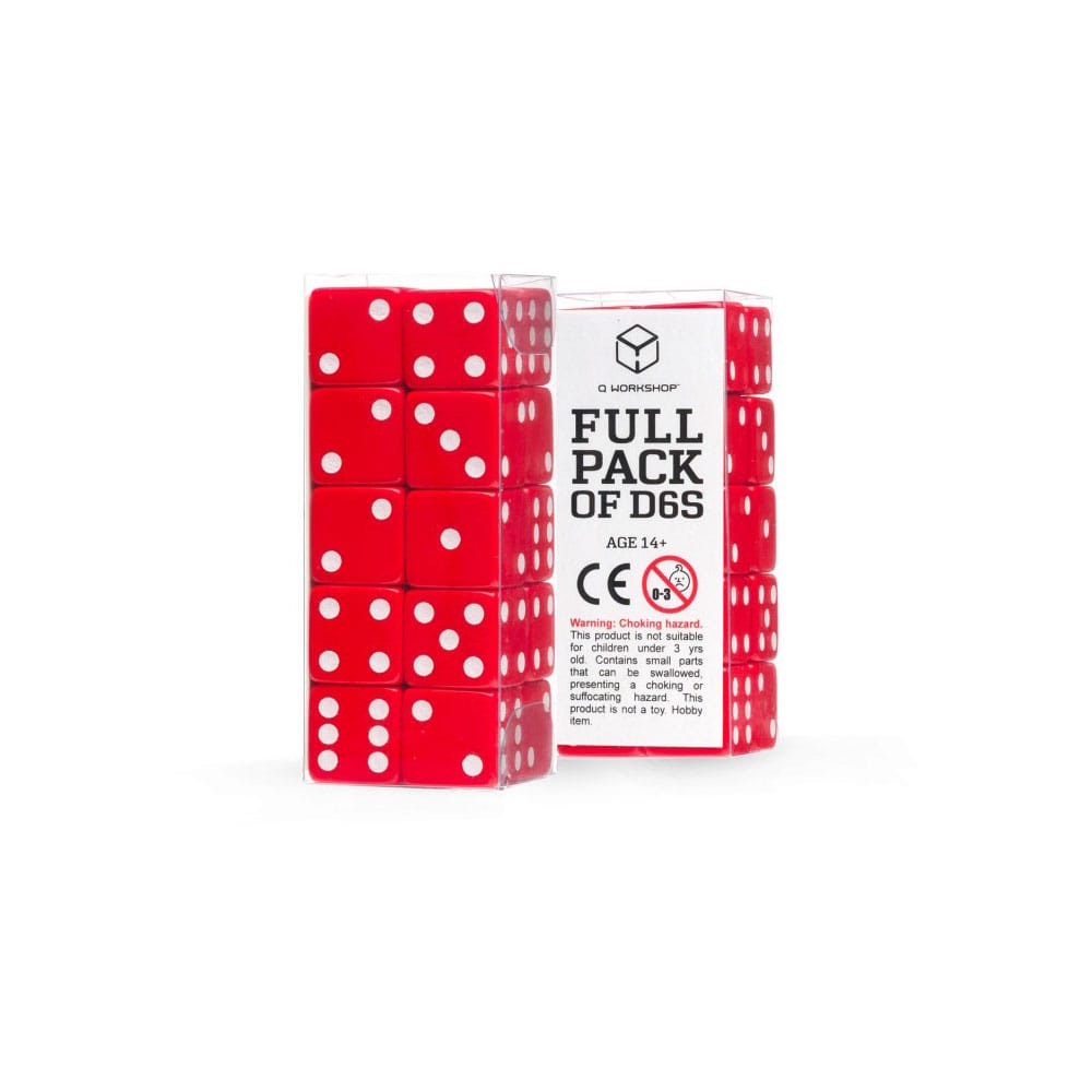Q Workshop Dice Set Full Pack D6 Red 20 Q Workshop
