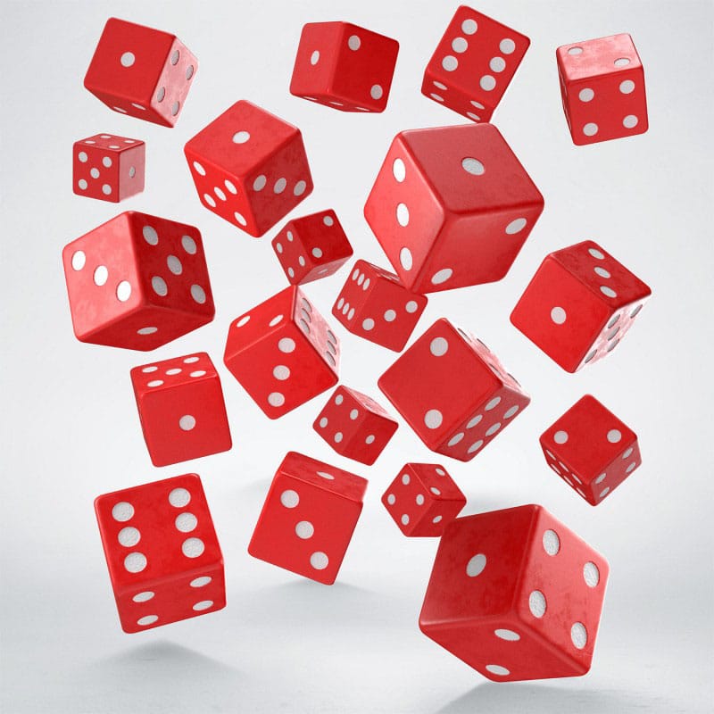 Q Workshop Dice Set Full Pack D6 Red 20 Q Workshop