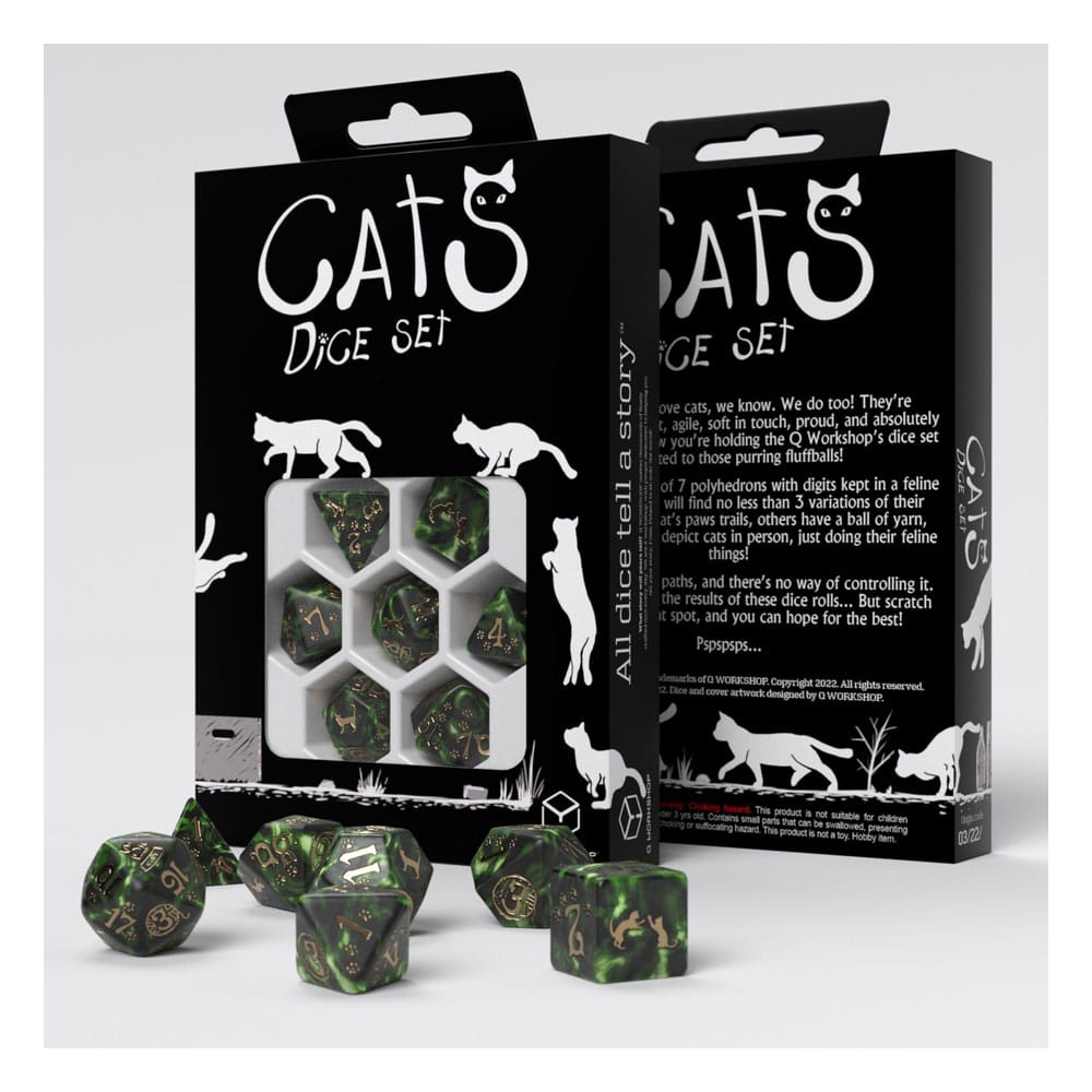 Cats Dice Set Pixel Q Workshop