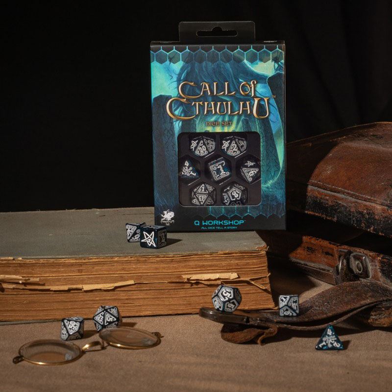 Call of Cthulhu Dice Set Abyssal & White 7 Q Workshop