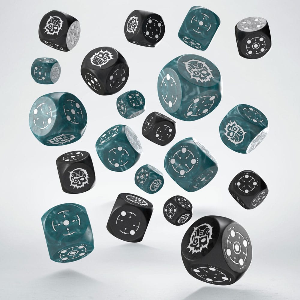 Crosshairs Compact D6 Dice Set Stormy&Black 20 Q Workshop