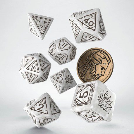 The Witcher Dice Set Geralt The White Wolf 7 Q Workshop
