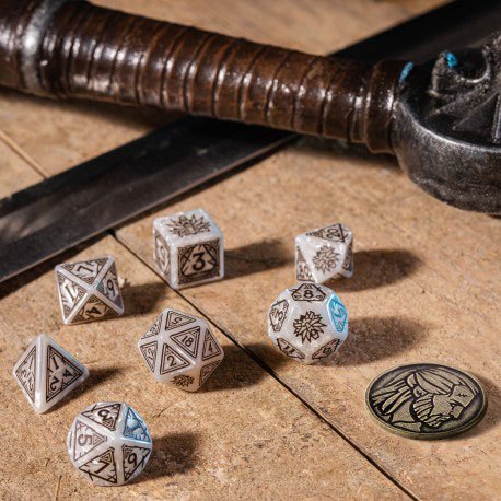The Witcher Dice Set Geralt The White Wolf 7 Q Workshop