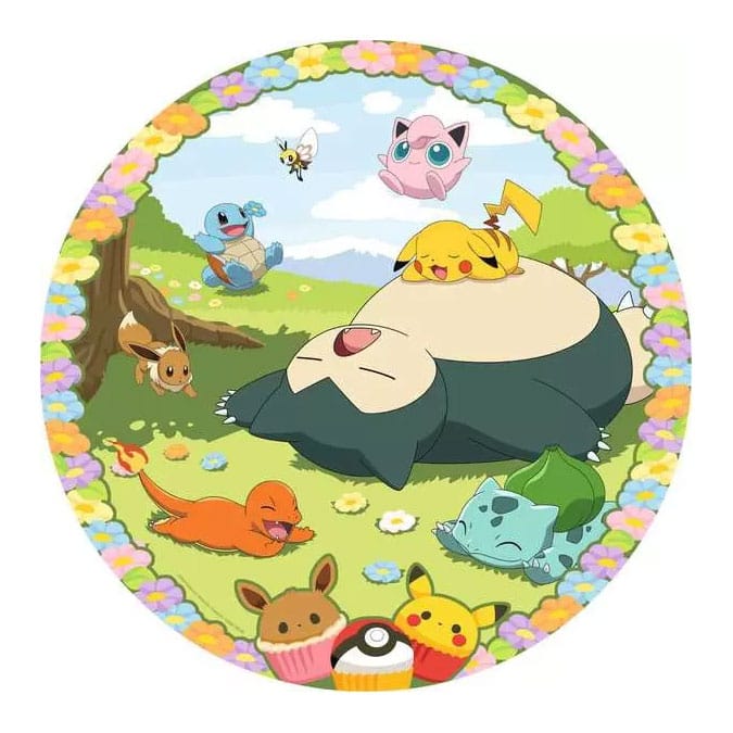 Pokémon Round Jigsaw Puzzle Flowery Pokémon 500 pieces Ravensburger