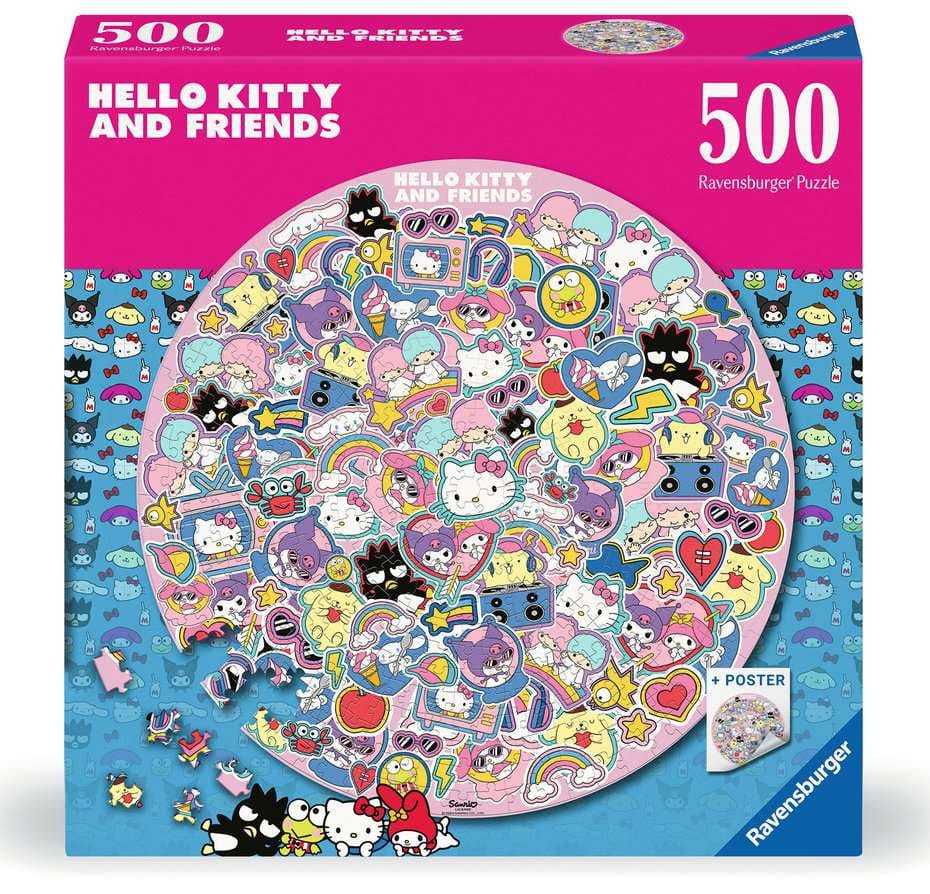 Hello Kitty and Friends Round Jigsaw Puzzle 500 pieces Ravensburger