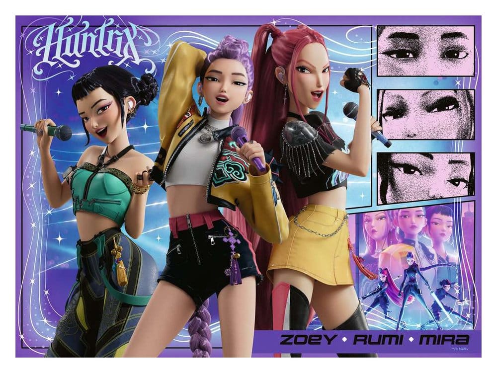 KPop Demon Hunters Children's Jigsaw Puzzle Happy fans happy Honmoon! 100 Pieces XXL Ravensburger