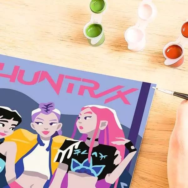 KPop Demon Hunters CreArt Paint by Numbers Painting Set Huntrix Ravensburger