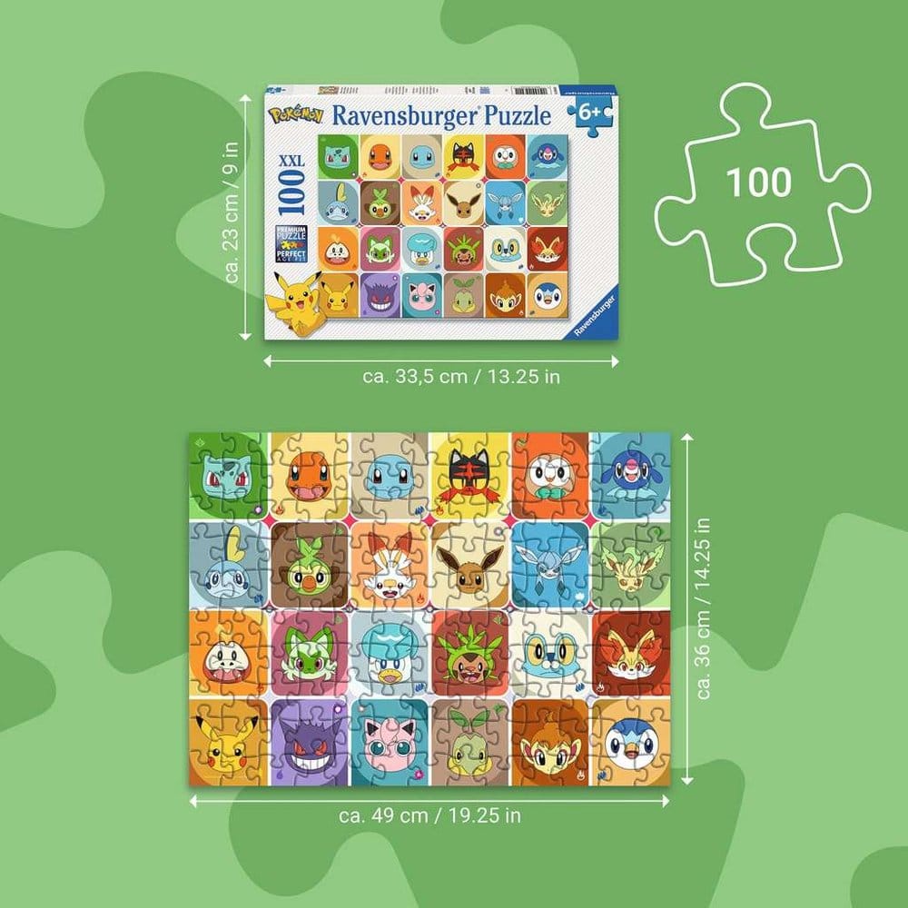Pokémon Children's Jigsaw Puzzle Pokémon Faces 100 Pieces XXL Ravensburger