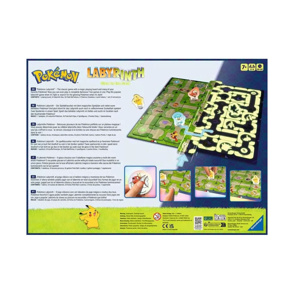 Pokémon Board Game Labyrinth Glow in the Dark Ravensburger