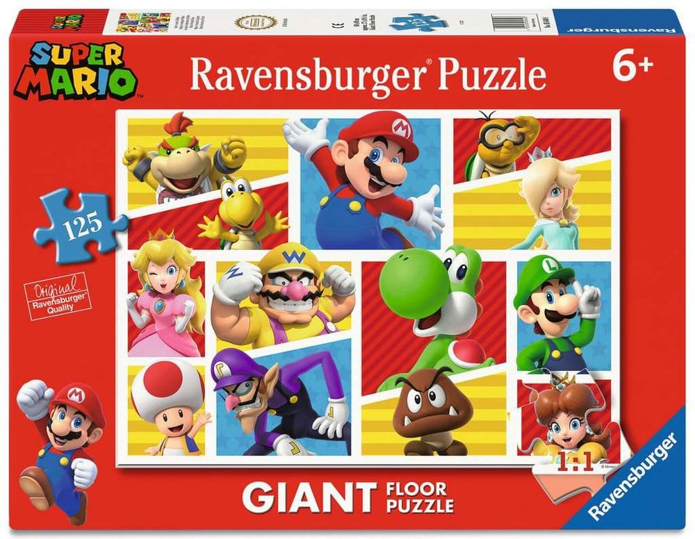 Super Mario Giant Floor Jigsaw Puzzle Mario's Friends and Foes 125 Pieces Ravensburger