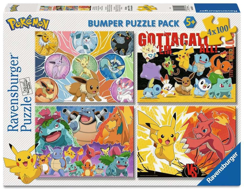 Pokémon Puzzle 4 Pack Pokémon Buddies 4x100 Pieces Ravensburger