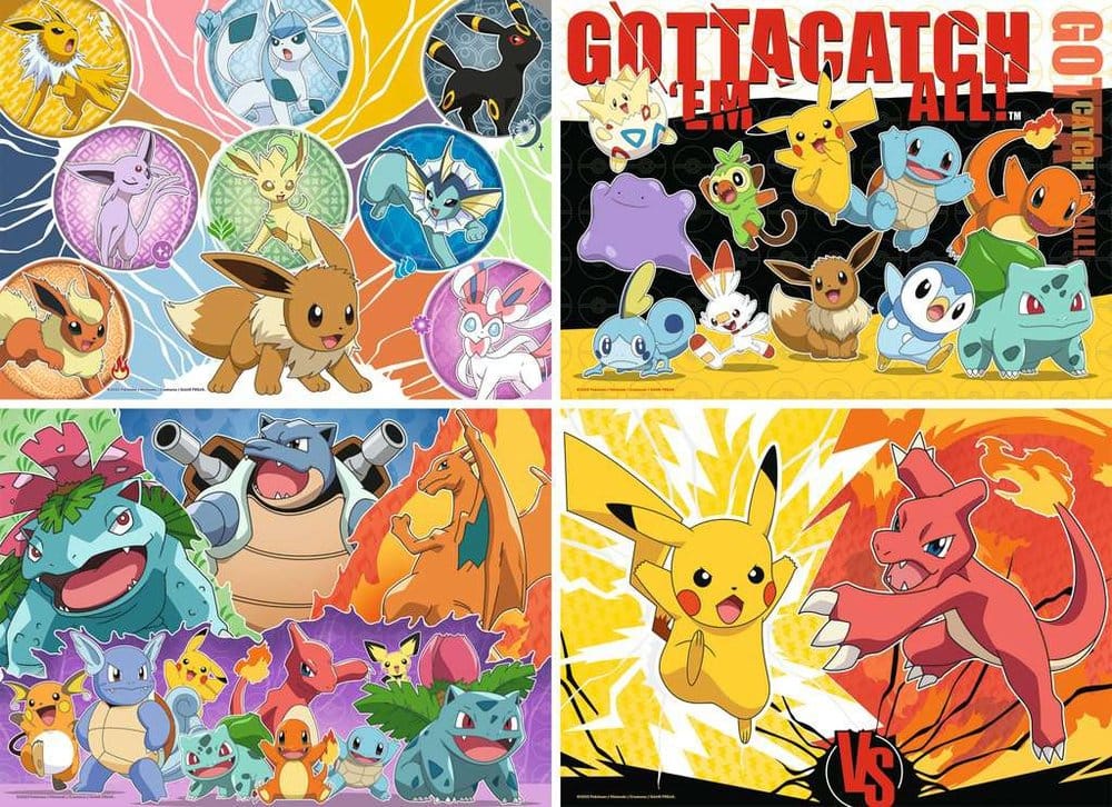 Pokémon Puzzle 4 Pack Pokémon Buddies 4x100 Pieces Ravensburger