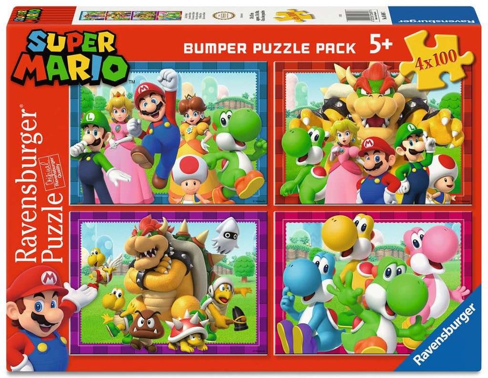 Super Mario Puzzle 4 Pack Time for Mario! 4x100 Pieces Ravensburger