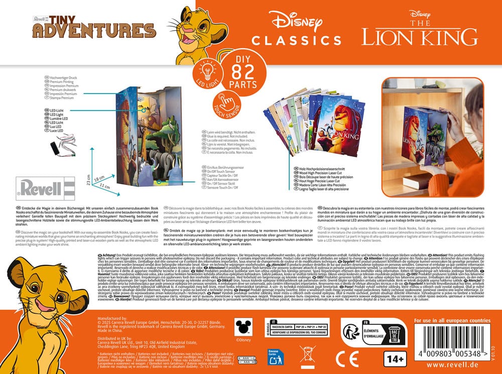 Disney Tiny Adventures Book Nook Mini Diorama The Lion King Revell