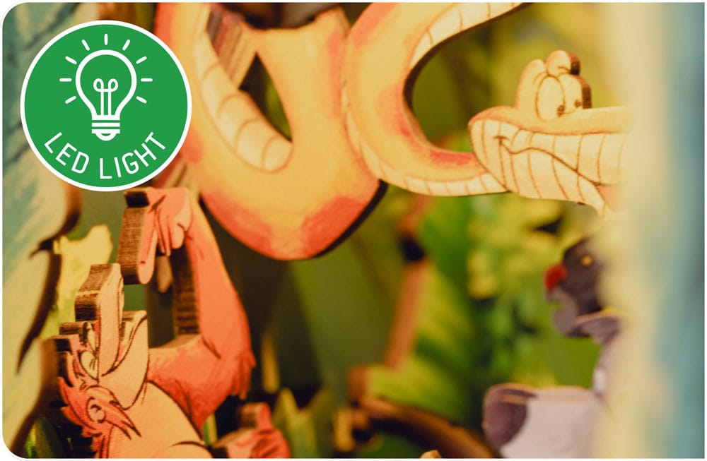 Disney Tiny Adventures Book Nook Mini Diorama The Jungle Book Revell