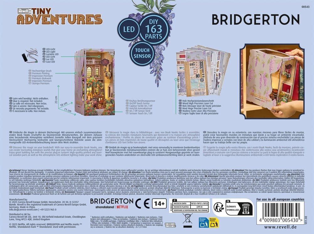 Bridgerton Tiny Adventures Book Nook Mini Diorama Into the Light Revell