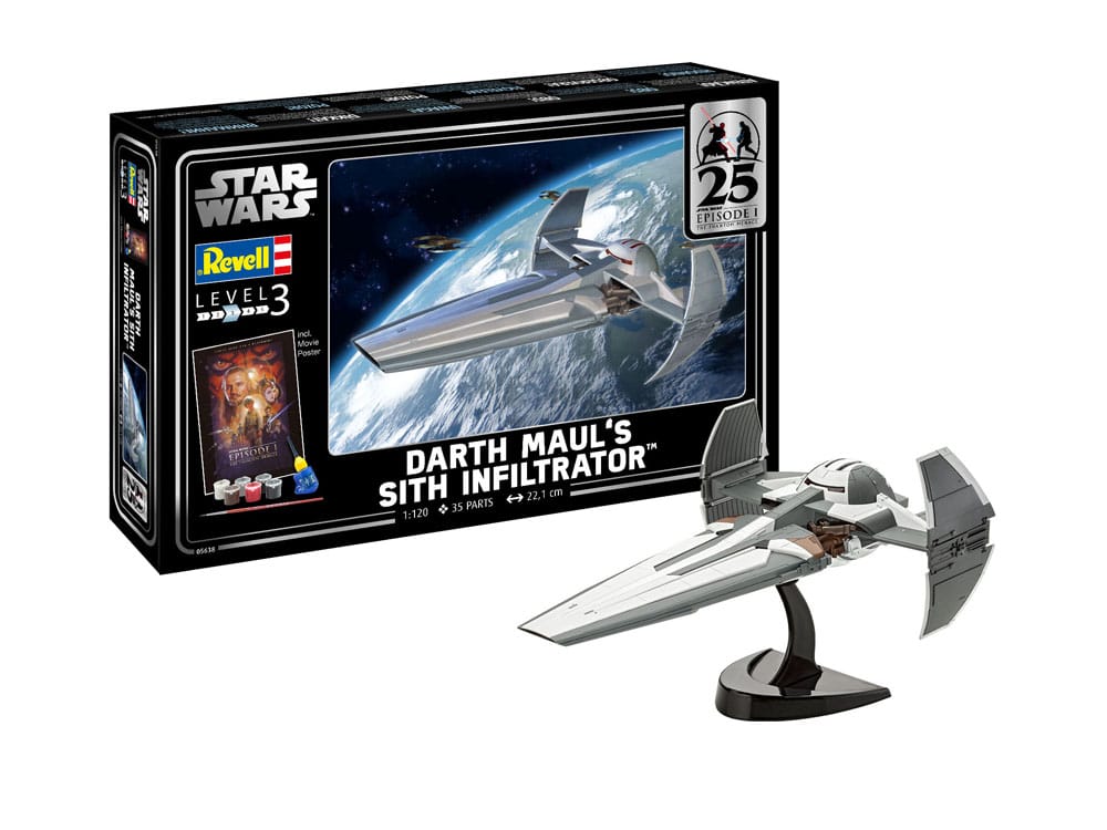Star Wars Episode I Model Kit Gift Set 1/120 Darth Maul's Sith Infiltrator Revell