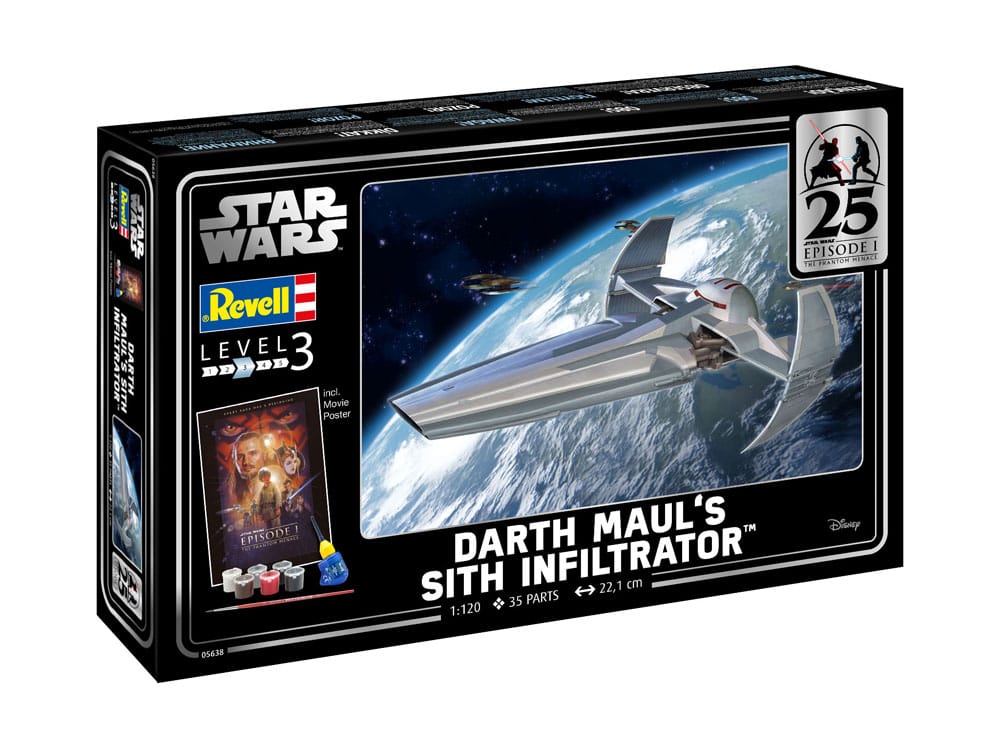 Star Wars Episode I Model Kit Gift Set 1/120 Darth Maul's Sith Infiltrator Revell