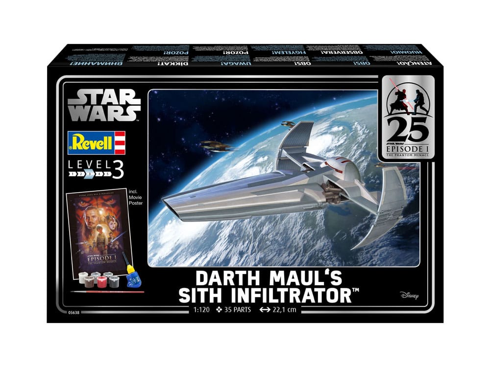 Star Wars Episode I Model Kit Gift Set 1/120 Darth Maul's Sith Infiltrator Revell