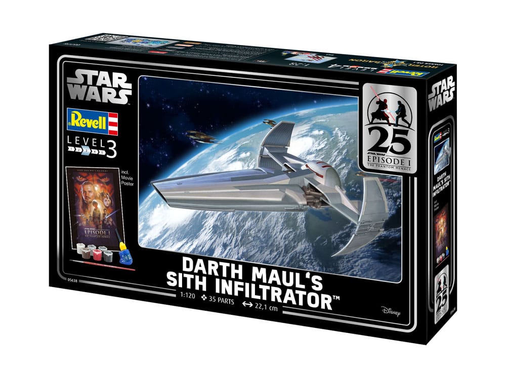 Star Wars Episode I Model Kit Gift Set 1/120 Darth Maul's Sith Infiltrator Revell
