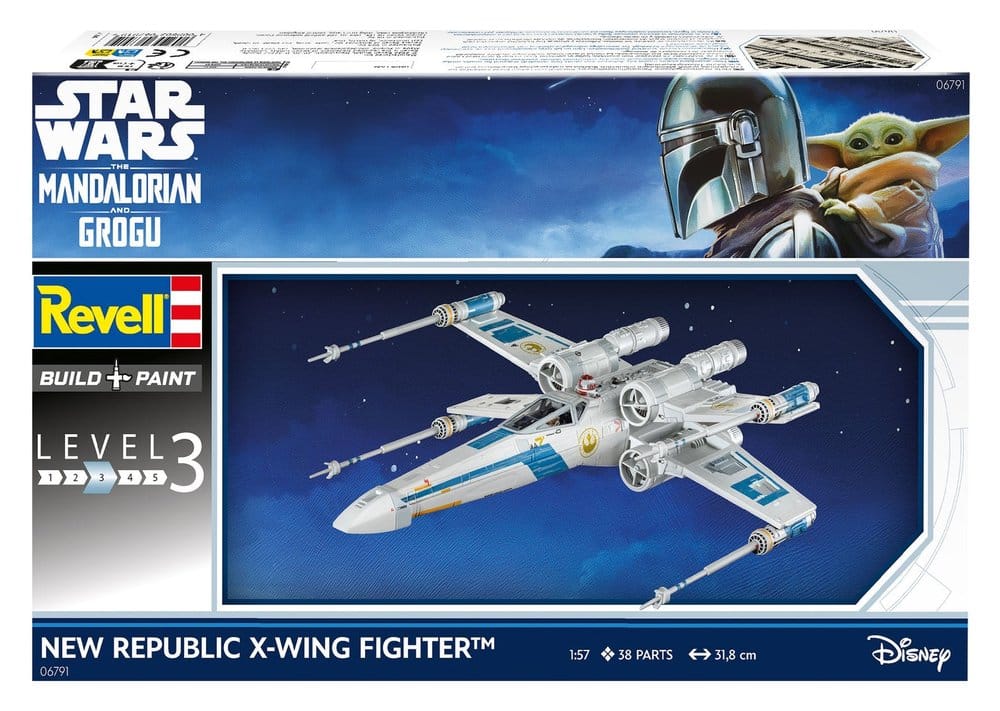 Star Wars The Mandalorian and Grogu Revell Model Kit 1/57 New Republic X Wing Fighter Revell
