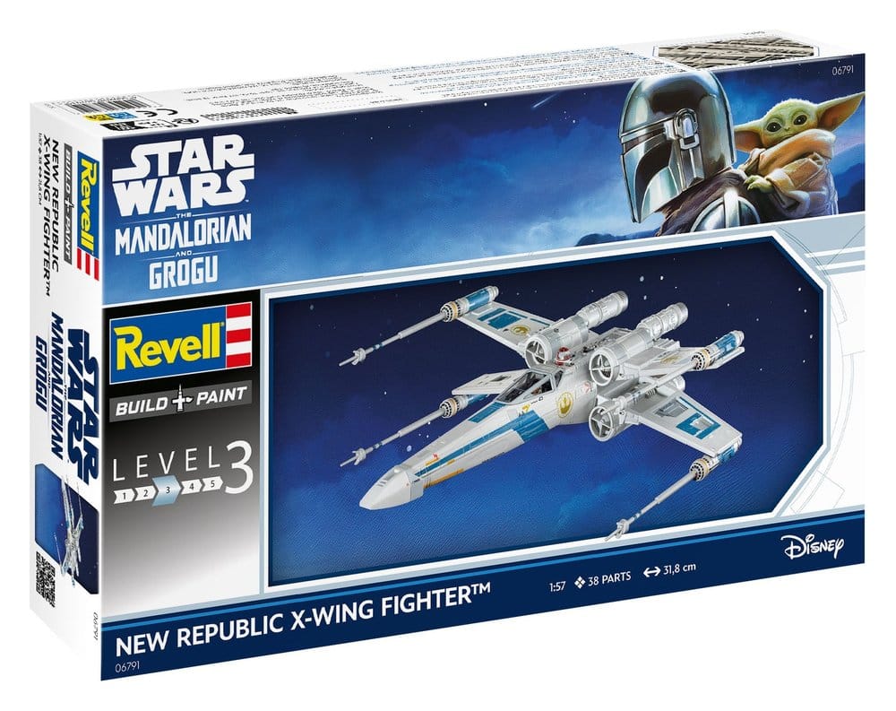 Star Wars The Mandalorian and Grogu Revell Model Kit 1/57 New Republic X Wing Fighter Revell