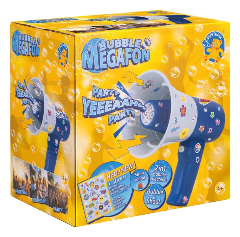 Pustefix Bubble Megaphone Assortment 4 Pustefix