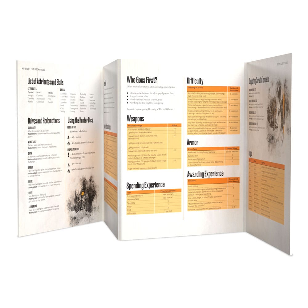 Hunter The Reckoning 5th Edition RPG Storyteller's Screen Kit *Englische Version* Renegade