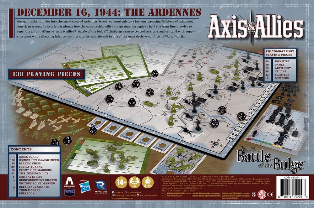 Avalon Hill board game Axis & Allies Battle of the Bulge *English Version* Renegade