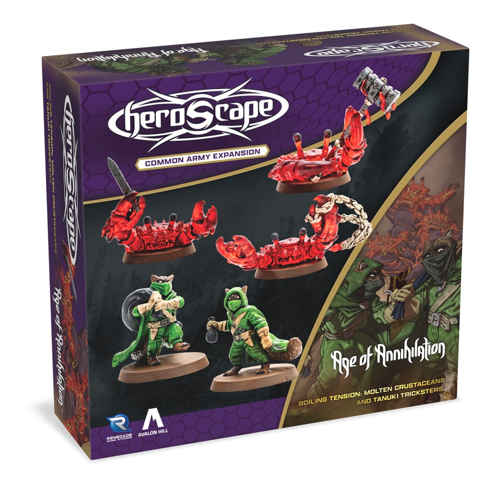 Heroscape Army Expansion Boiling Tension Molten Crustaceans & Tanuki Tricksters *English Version* Renegade