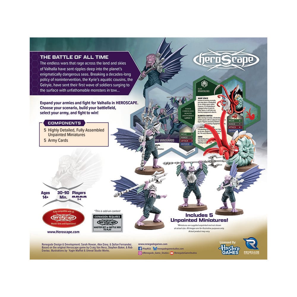 Heroscape Army Expansion Embers of War Krakenling & Gelryie Vanguards *English Version* Renegade