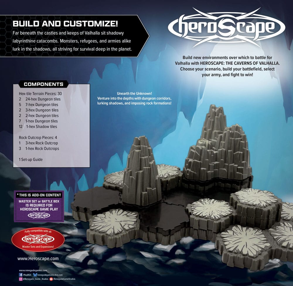 Heroscape Terrain Expansion The Caverns of Valhalla *English Version* Renegade