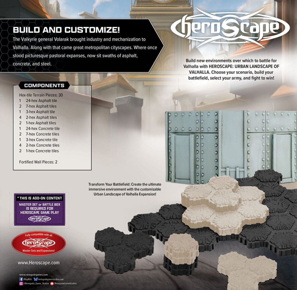 Heroscape Terrain Expansion The Urban Landscape of Valhalla *English Version* Renegade