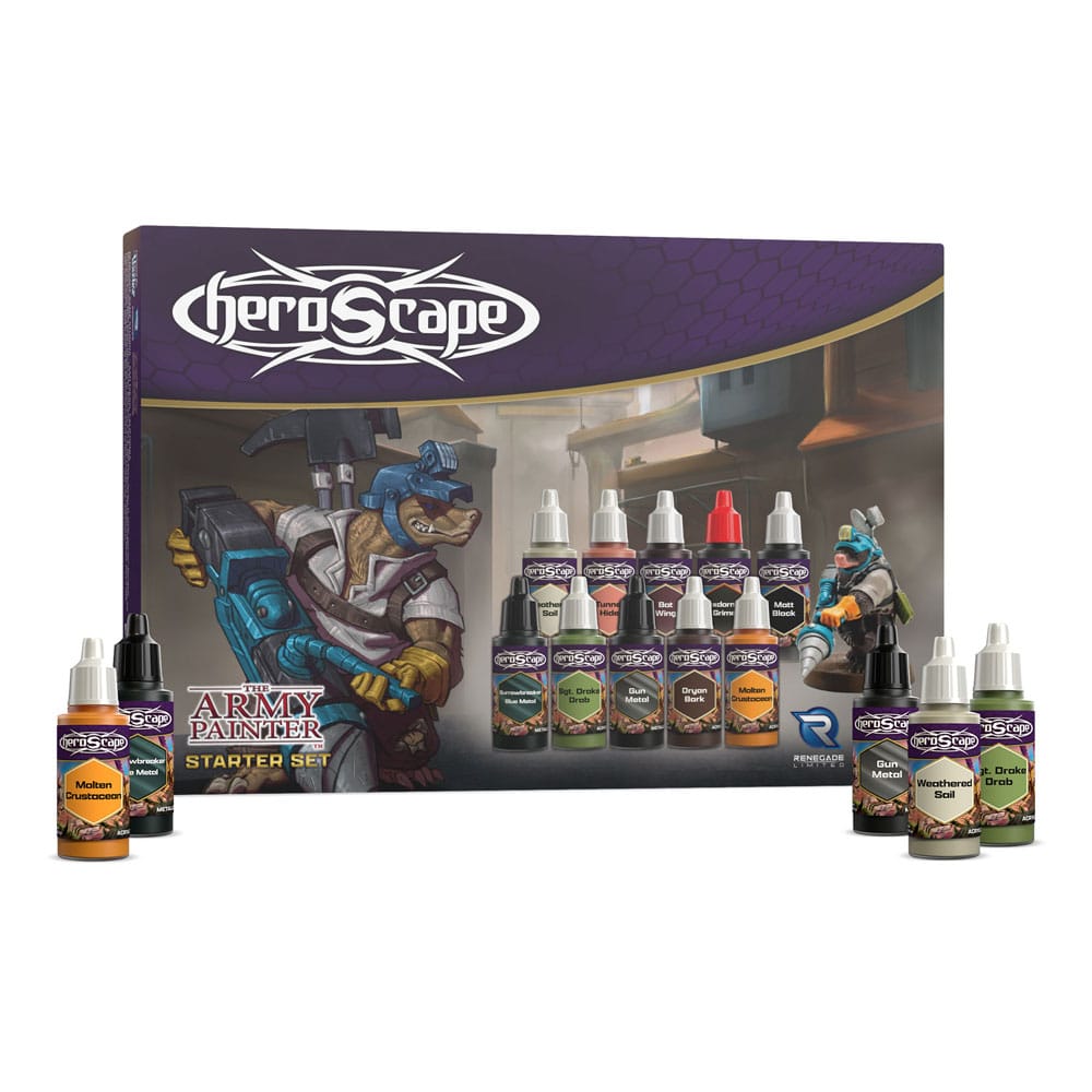 Heroscape Paint Set for Miniatures Army Painter Starter Set Renegade