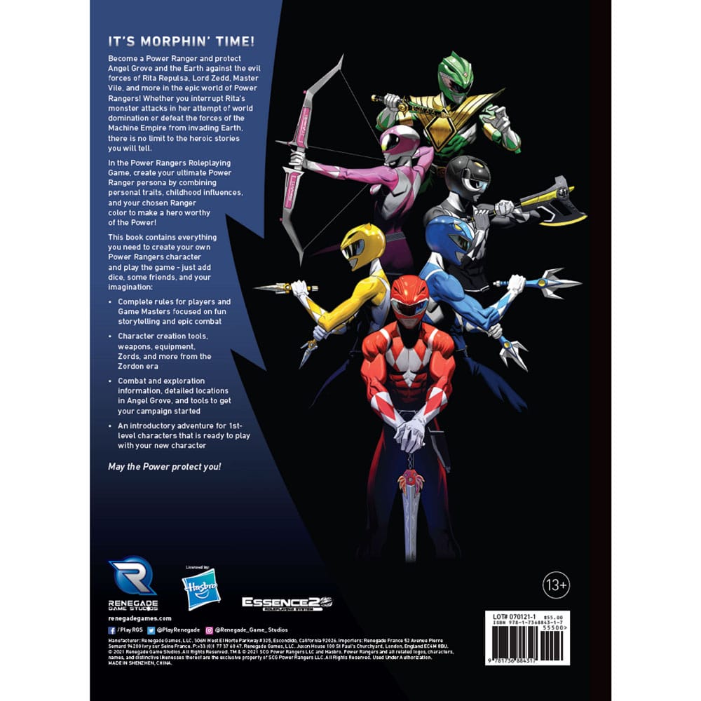 Power Rangers RPG Rulebook Core *Englische Version* Renegade