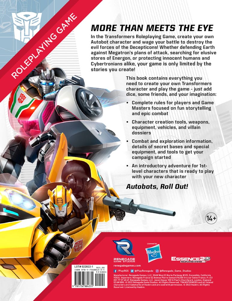 Transformers RPG Core Rulebook *Englische Version* Renegade