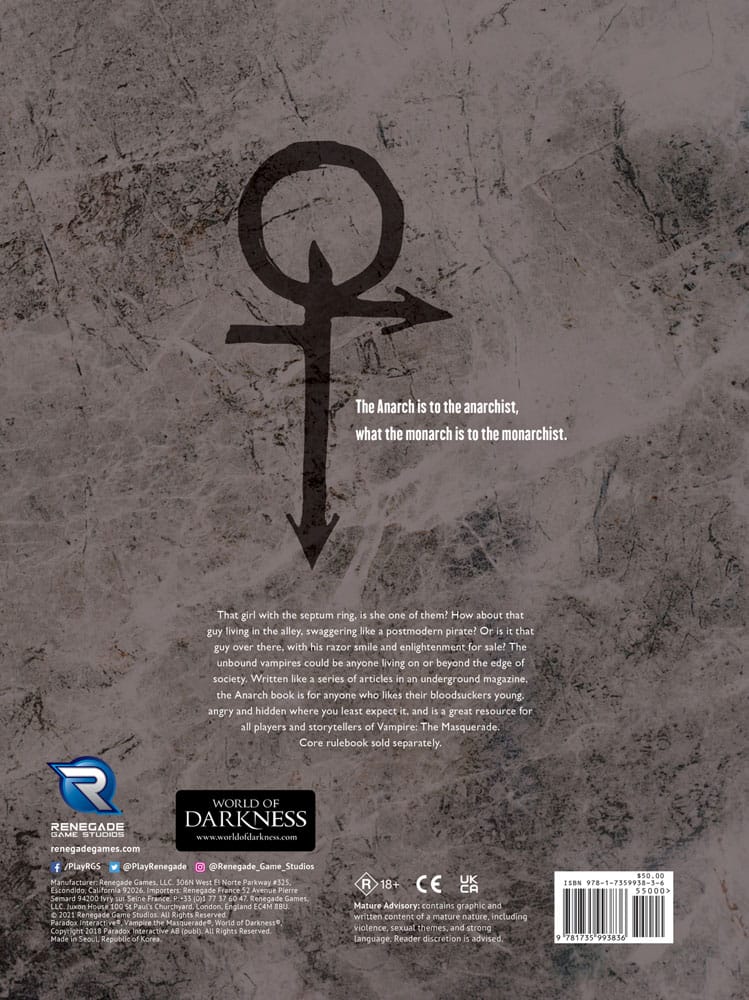 Vampire The Masquerade 5th Edition RPG book Alma Maters Sourcebook *Englische Version* Renegade