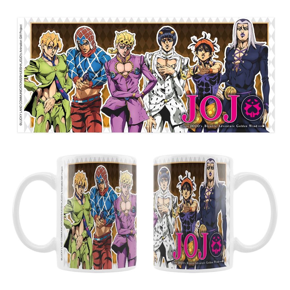 JoJo´s Bizarre Adventure Part 5 Golden Wind Ceramic Mug Main Characters Sakami Merchandise