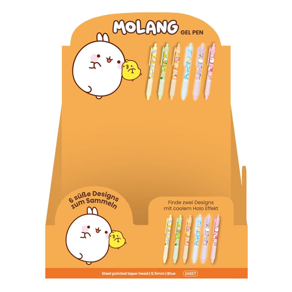 Molang Premium Gel Pens Display 24 Sakami Merchandise