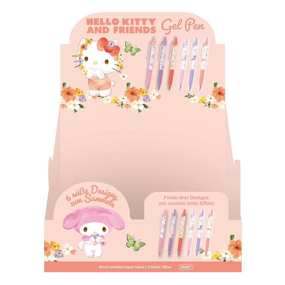 Sanrio Premium Gel Pens Hello Kitty & Friends Display 24 Sakami Merchandise