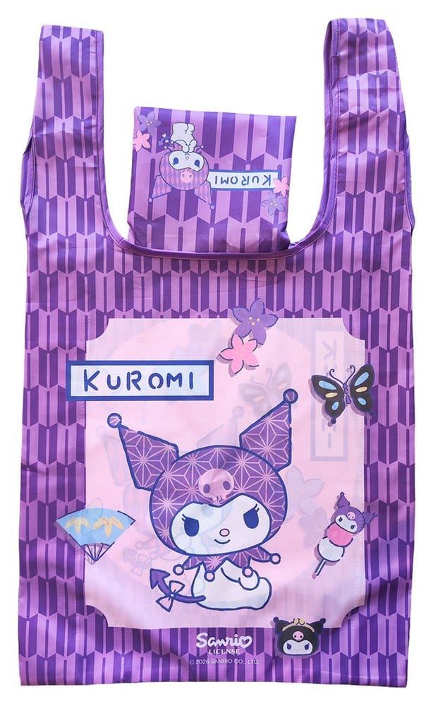 Sanrio Tote Bag Kuromi Japanese Foldable Sakami Merchandise
