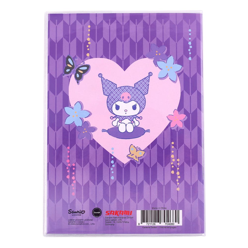 Sanrio Notebook Kuromi Japanese Holographic Checkered Sakami Merchandise